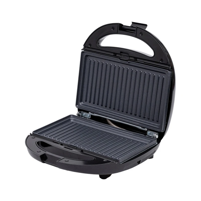 GRILL TOASTER BLACK &amp; INOX 2-SLICE 850w WITH NON-STICK DETACHABLE PLATES