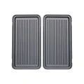 GRILL TOASTER BLACK &amp; INOX 2-SLICE 850w WITH NON-STICK DETACHABLE PLATES