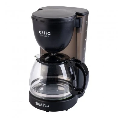 COFFEE MAKER BLACK PLUS PLASTIC 750w WITH GLASS JUG 1.25lt