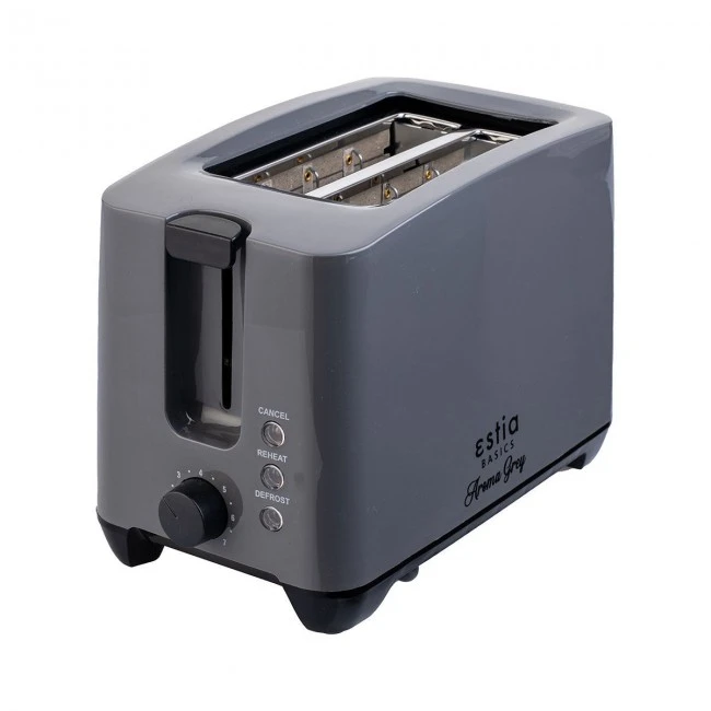 TOASTER AROMA GREY 2-SLICE WITH 7 BROWNING 750w GREY