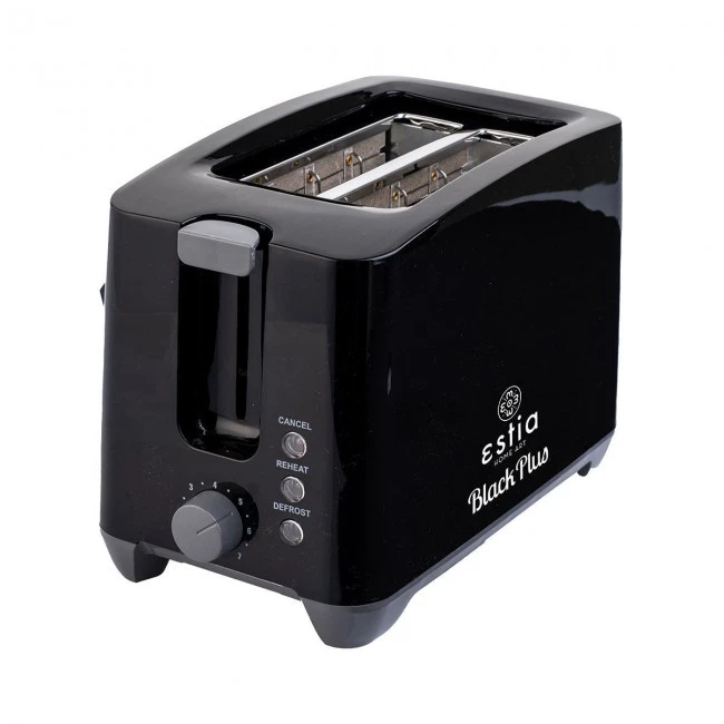 TOASTER BLACK PLUS 2-SLICE WITH 7 BROWNING 750w BLACK
