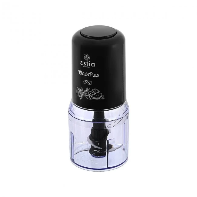 FOOD CHOPPER BLACK PLUS 400w WITH PLASTIC BOWL 500ml