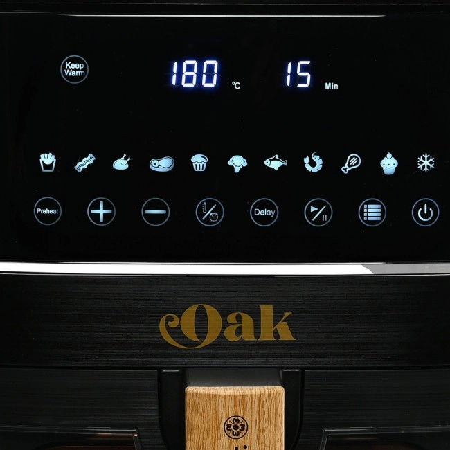 ESTIA ΦΡΙΤΕΖΑ ΑΕΡΟΣ OAK 1650w 7.2lt ME ΨΗΦΙΑΚΗ ΟΘΟΝΗ &amp; 11 ΠΡΟΓΡΑΜΜΑΤΑ ΜΑΓΕΙΡΕΜΑΤΟΣ