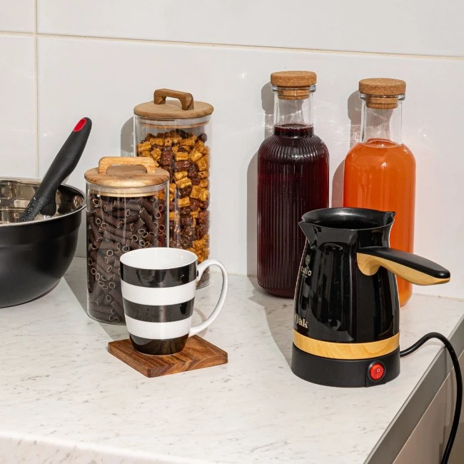 ESTIA ΗΛΕΚΤΡΙΚΟ ΜΠΡΙΚΙ OAK 1000w ΜΕ ΑΠΟΣΠΩΜΕΝΗ ΒΑΣΗ 360° ΜΑΥΡΟ