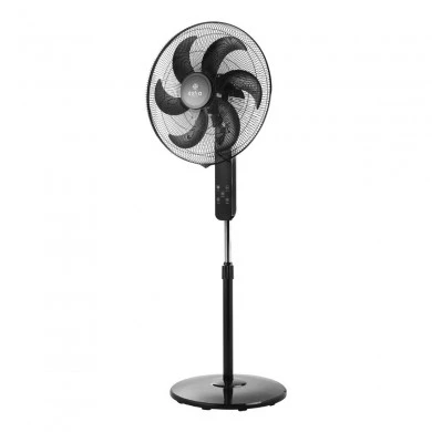 STAND FAN BOW 45cm 75w BLACK WITH REMOTE CONTROL
