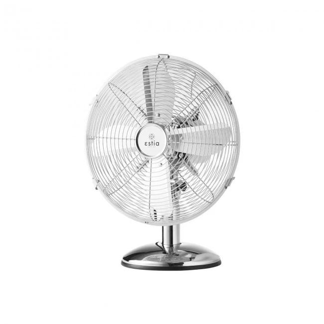 ESTIA ΑΝΕΜΙΣΤΗΡΑΣ ΕΠΙΤΡΑΠΕΖΙΟΣ RETROFLOW 30cm 40w ΜΕΤΑΛΛΙΚΟΣ ΑΣΗΜΙ