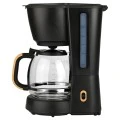 COFFEE MAKER OAK PLASTIC 1000W WITH GLASS JUG 1.25lt BLACK