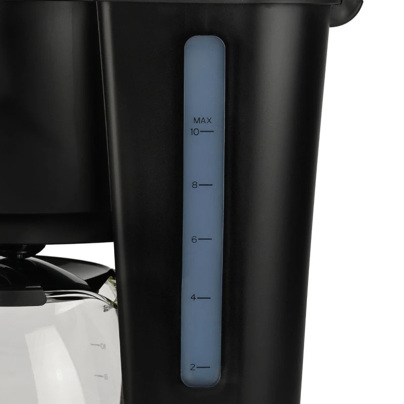 COFFEE MAKER OAK PLASTIC 1000W WITH GLASS JUG 1.25lt BLACK