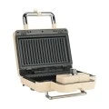 GRILL TOASTER RETRO EPOQUE 2-SLICE 800W WITH NON-STICK DETACHABLE PLATES