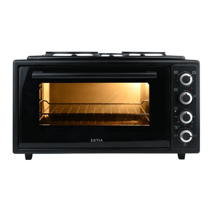ELECTRIC KITCHEN OVEN MASTERCOOK COMPACT 2950W 48Lt WITH 3 HOT PLATES AND 4 HEATING ELEMENT FUNCTIONS