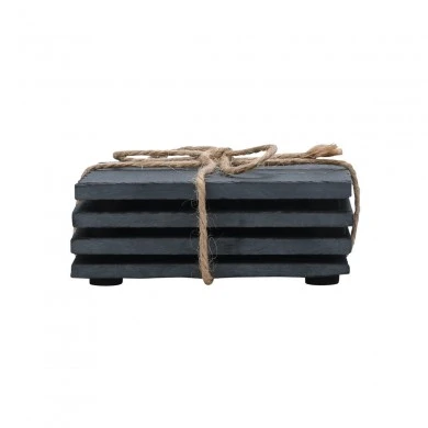 COVERS SQUARE SLATE 10x10cm SET OF 4 pcs.