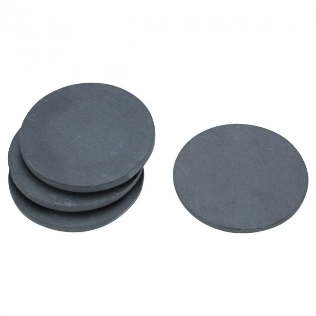 COVERS ROUND SLATE 10cm SET OF 4 pcs.