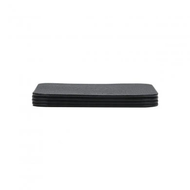 COVERS ALLURE PVC 10X10CM BLACK SET OF 4 PCS.