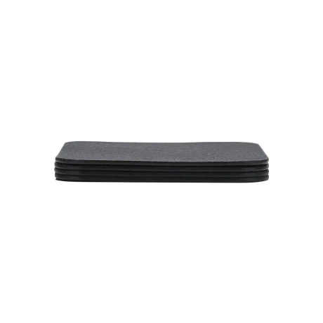ESTIA ΣΟΥΒΕΡ ALLURE PVC 10x10cm ΜΑΥΡΟ  ΣΕΤ 4 ΤΕΜ.