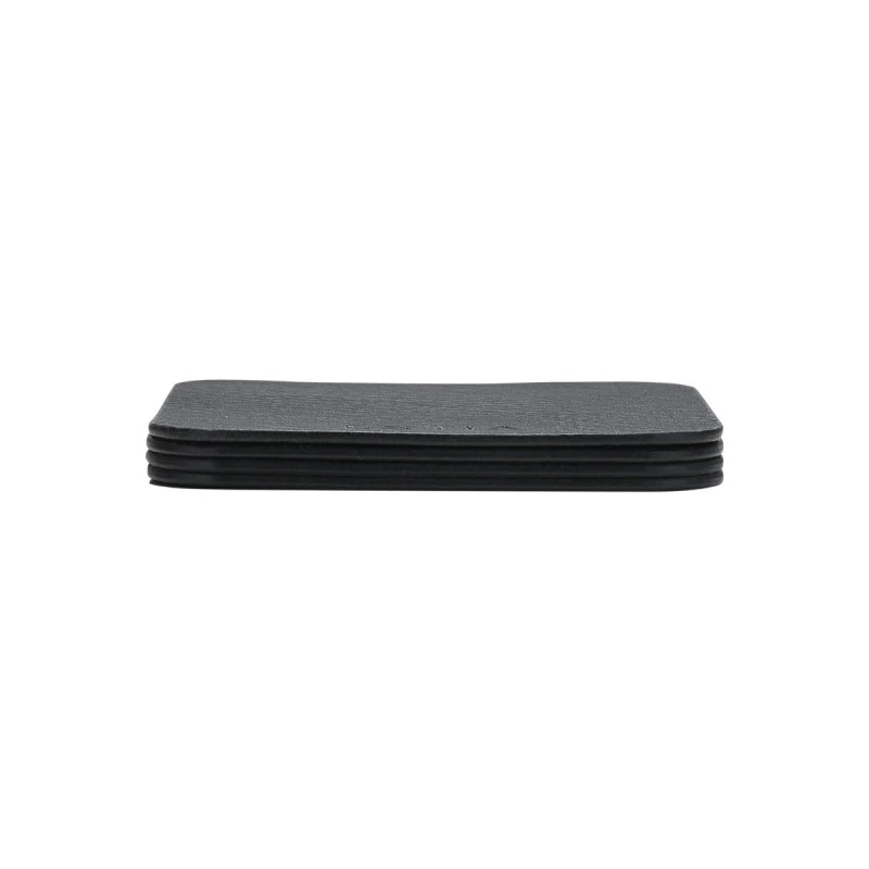 COVERS ALLURE PVC 10X10CM BLACK SET OF 4 PCS.