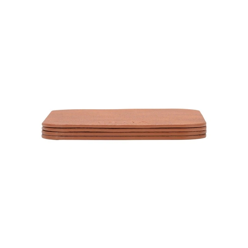 COVERS ALLURE PVC 10X10CM BROWN SET OF 4 PCS.