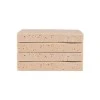 ESTIA ΣΟΥΒΕΡ ΜΕ ΟΨΗ TRAVERTINE 10x10cm ΣΕΤ 4ΤΕΜ.