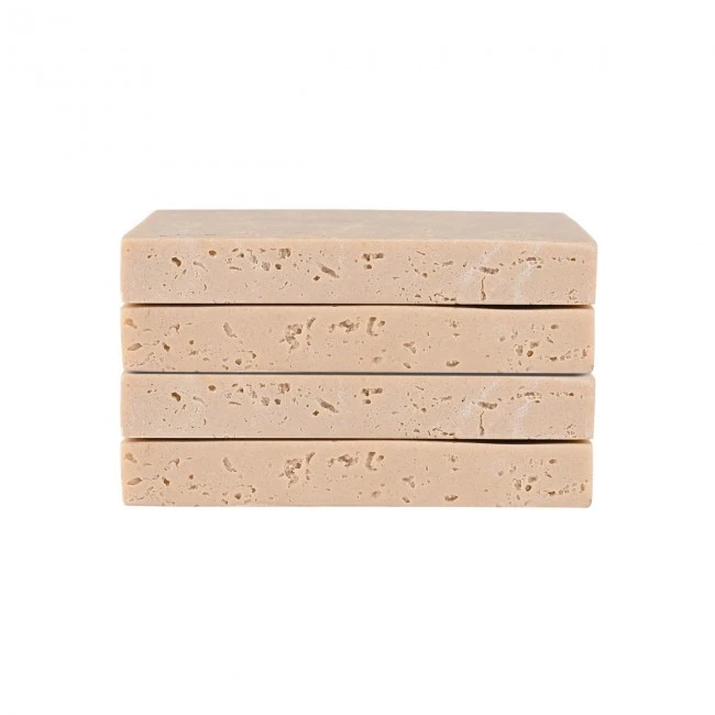 ESTIA ΣΟΥΒΕΡ ΜΕ ΟΨΗ TRAVERTINE 10x10cm ΣΕΤ 4ΤΕΜ.