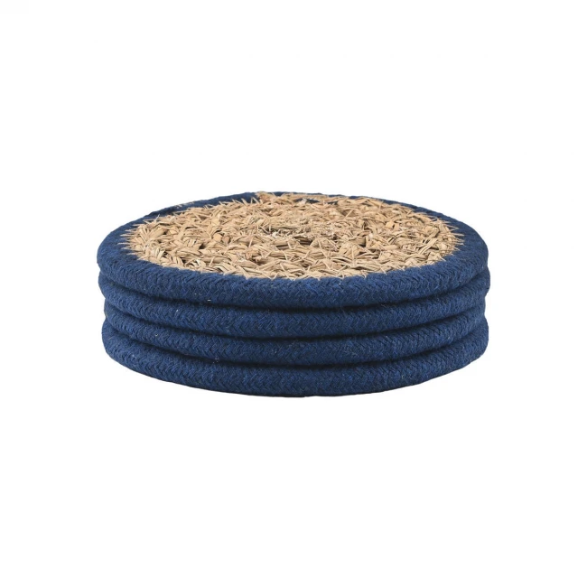 COASTERS GAIA Φ12cm 4PCS BLUE