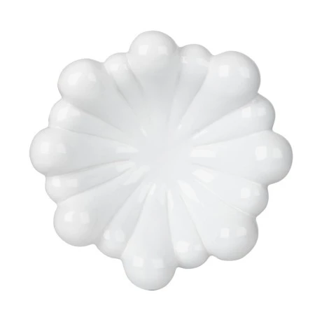 ESTIA ΔΙΣΚΟΣ CLAYRA BLOSSOM ΚΕΡΑΜΙΚΟΣ 24x24x8cm ΛΕΥΚΟΣ