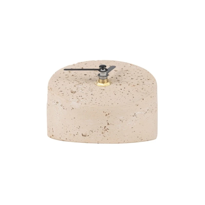 NYRA MARBLE-EFFECT DECORATIVE CLOCK 11.3x9.5x7.5cm IVORY