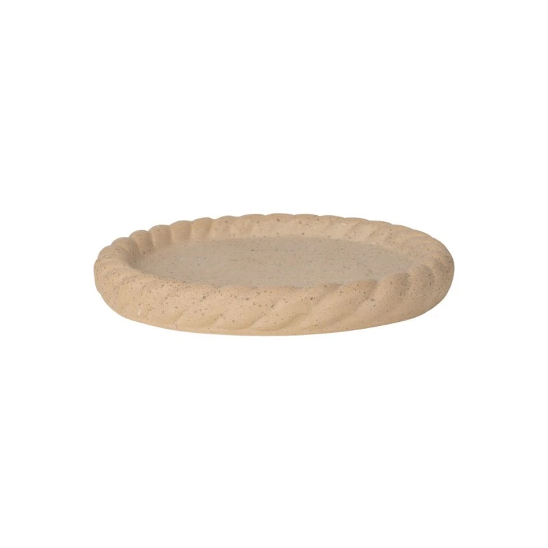 ESTIA ΔΙΣΚΟΣ CLAYRA ΚΕΡΑΜΙΚΟΣ RIB 15.7x15.7x2cm IVORY