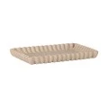 ESTIA ΔΙΣΚΟΣ ΟΡΘΟΓΩΝΙΟΣ NYRA RIB 28.4x18.3x3cm IVORY