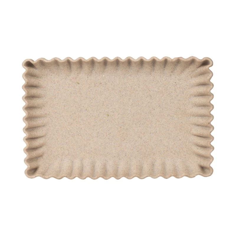 ESTIA ΔΙΣΚΟΣ ΟΡΘΟΓΩΝΙΟΣ NYRA RIB 28.4x18.3x3cm IVORY