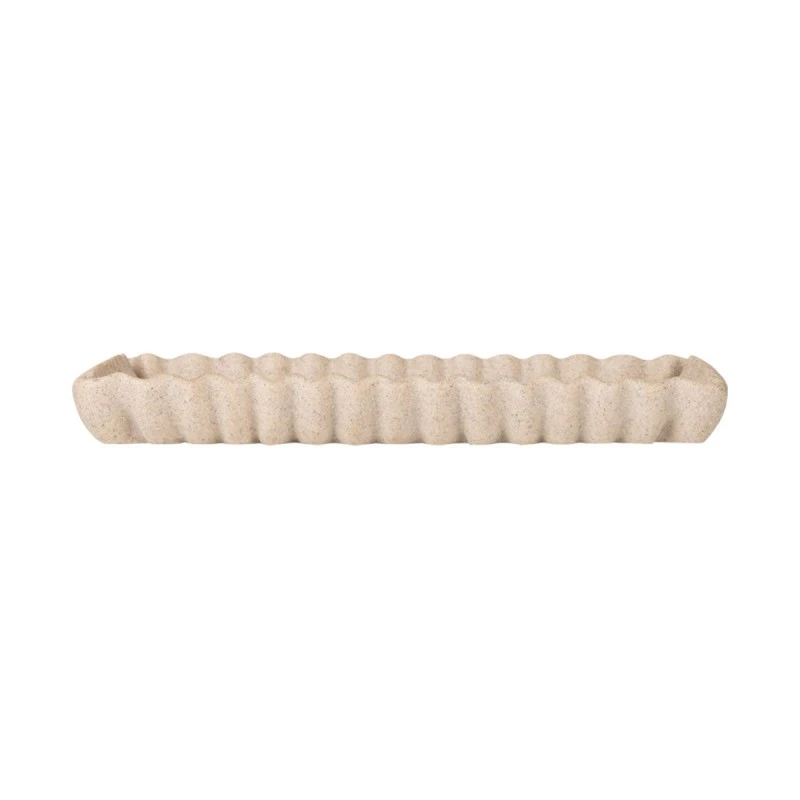 ESTIA ΔΙΣΚΟΣ ΟΡΘΟΓΩΝΙΟΣ NYRA RIB 28.4x18.3x3cm IVORY