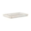 ESTIA ΔΙΣΚΟΣ ΟΡΘΩΓΩΝΙΟΣ NYRA ΜΕ ΕΦΕ ΜΑΡΜΑΡΟΥ 28x18x3cm IVORY