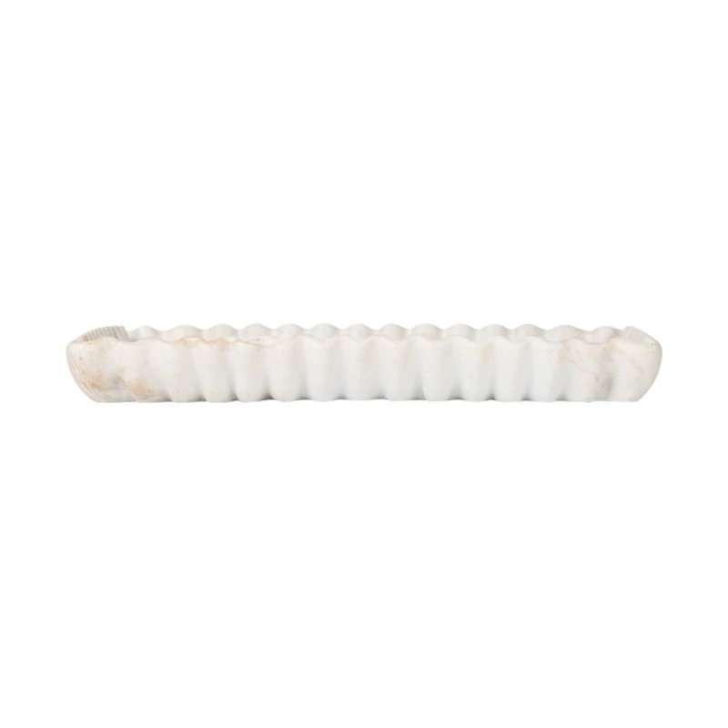 ESTIA ΔΙΣΚΟΣ ΟΡΘΩΓΩΝΙΟΣ NYRA ΜΕ ΕΦΕ ΜΑΡΜΑΡΟΥ 28x18x3cm IVORY