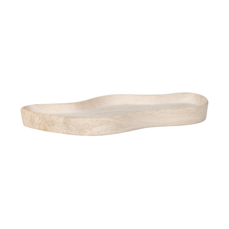 ESTIA ΔΙΣΚΟΣ CLAYRA CLOUDY ΜΕ ΕΦΕ ΜΑΡΜΑΡΟΥ ΚΕΡΑΜΙΚΟΣ 29x16x2.5cm IVORY