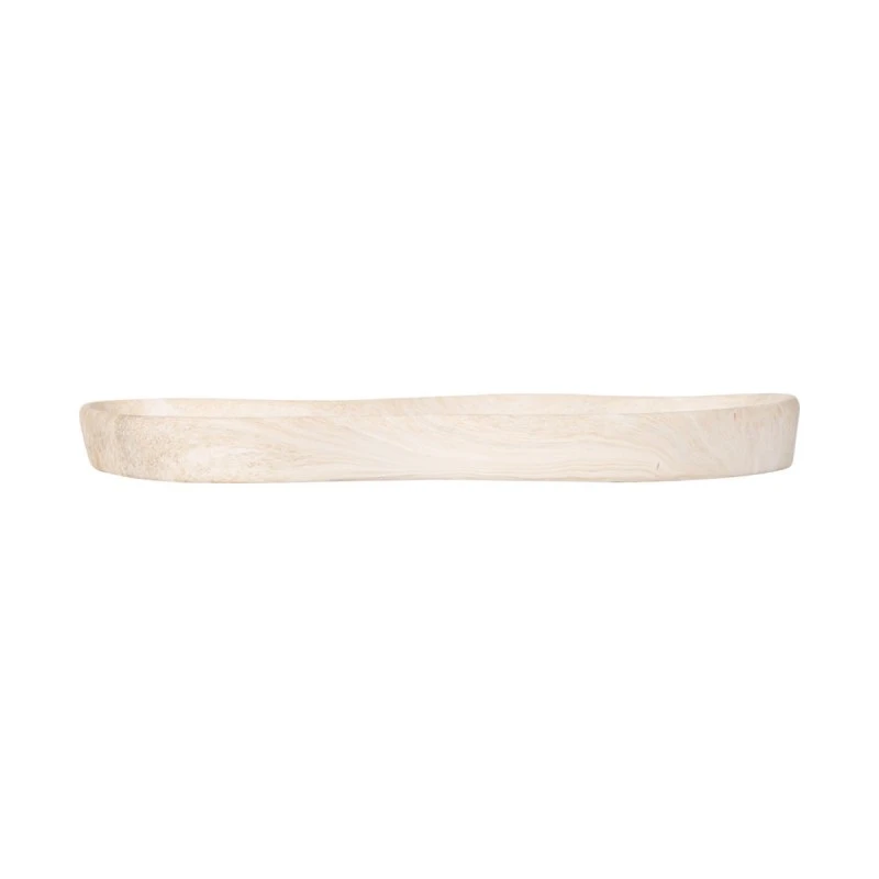 ESTIA ΔΙΣΚΟΣ CLAYRA CLOUDY ΜΕ ΕΦΕ ΜΑΡΜΑΡΟΥ ΚΕΡΑΜΙΚΟΣ 29x16x2.5cm IVORY