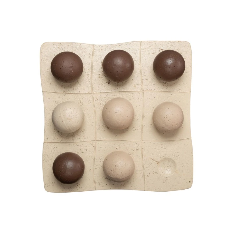 ESTIA ΔΙΑΚΟΣΜΗΤΙΚΗ ΤΡΙΛΙΖΑ NYRA 20.5x20.5x5cm ΛΕΥΚΗ ΜΑΥΡΗ
