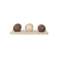 ESTIA ΔΙΑΚΟΣΜΗΤΙΚΗ ΤΡΙΛΙΖΑ NYRA 20.5x20.5x5cm ΛΕΥΚΗ ΜΑΥΡΗ