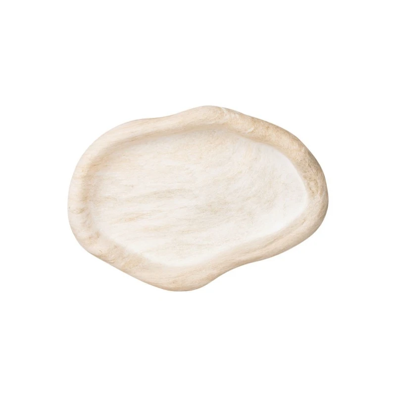 ESTIA ΔΙΣΚΟΣ CLAYRA CLOUDY ΜΕ ΕΦΕ ΜΑΡΜΑΡΟΥ ΚΕΡΑΜΙΚΟΣ 16.5x11.5x2.5cm IVORY