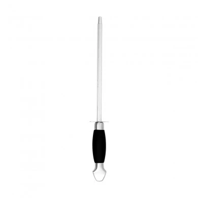 KNIFE SHARPENING ROD STAINLESS STEEL 29.5cm WITH ERGONOMIC SILICONE HANDLE