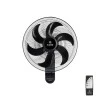 WALL FAN BOW 45cm 75w BLACK WITH REMOTE CONTROL