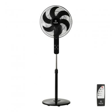 ESTIA ΑΝΕΜΙΣΤΗΡΑΣ ΣΤΑΝΤ ΕΠΙΔΑΠΕΔΙΟΣ BOW 40cm 60w ΜΑΥΡΟΣ ΜΕ ΤΗΛΕΧΕΙΡΙΣΤΗΡΙΟ