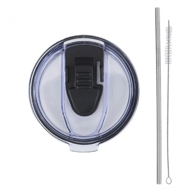 REPLACEMENT LID &amp; STRAW WITH BRUSH COFFEE MUG 350ml