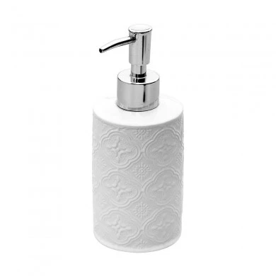 SOAP DISPENSER BOHO PORCELAIN 320ml WHITE