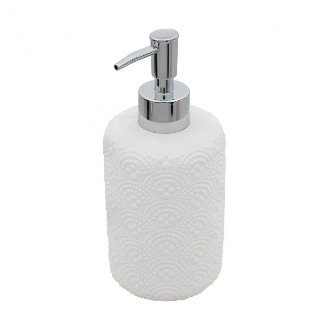 SOAP DISPENSER CLAY CERAMIC 500ml WHITE
