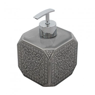 SOAP DISPENSER FENG SHUI CERAMIC 460ml GREY