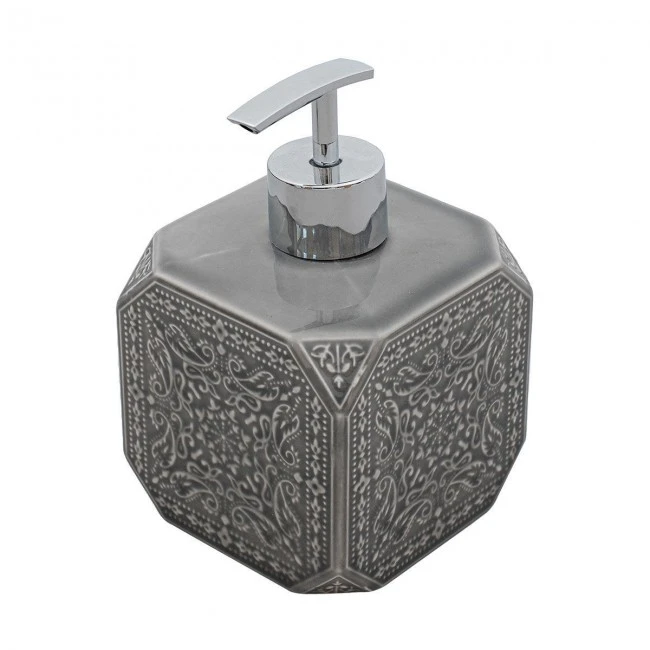 SOAP DISPENSER FENG SHUI CERAMIC 460ml GREY