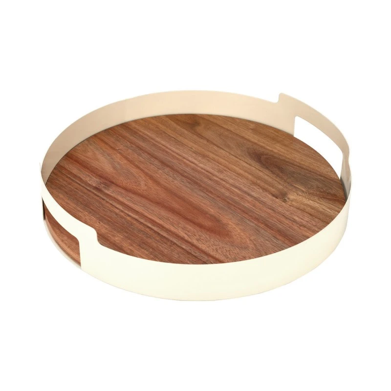 SERVING PLATE ALLURE METALLIC IVORY