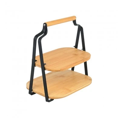 SERVING PLATE BAMBOO ESSENTIALS TWO-TIER