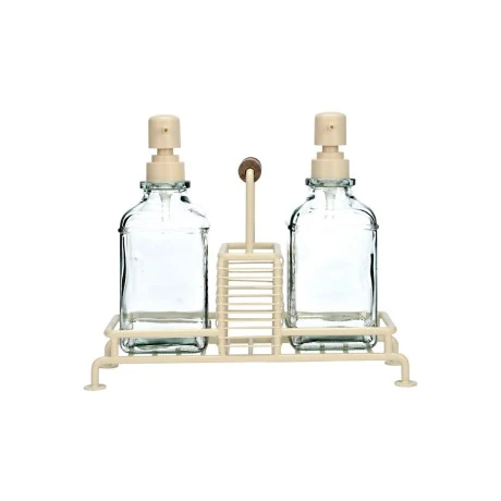 DISHWASHER CONTAINERS ALLURE 2x300ml WITH METAL BASE &amp; SPONGE CASE IVORY
