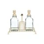 ESTIA ΔΟΧΕΙΑ ΥΓΡΟΥ ΠΙΑΤΩΝ ALLURE 2x300ml ΜΕ ΜΕΤΑΛΛΙΚΗ ΒΑΣΗ &amp; ΘΗΚΗ ΓΙΑ ΣΦΟΥΓΓΑΡΙ IVORY