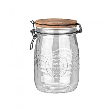 STORAGE CONTAINER ALLURE GLASS 1000ml WITH CLIP LID
