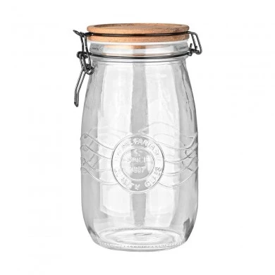 STORAGE CONTAINER ALLURE GLASS 1500ml WITH CLIP LID